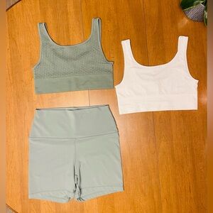 Women’s Yogalicious Sports Bras and Biker Yoga Shorts Workout Set